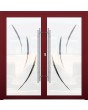 LIM GLASS double S - frosted aluminium double door with transparent motif