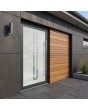 Anthracite origin frosted front door with transparent decor