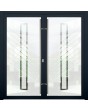 LIM GLASS double S - frosted aluminium double door with transparent motif