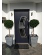 Anthracite external steel door with window