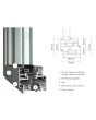 S68-D7 - double aluminium window