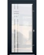 LIM Glass S23 - aluminium front door milk with transparent adress