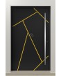PIVOT V37 - stylish aluminium pivot front door with stripes