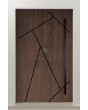 PIVOT V37 - stylish aluminium pivot front door with stripes