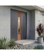 LIM V08 - aluminium front door with wooden decor