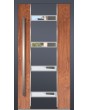 LIM V09 - aluminium entry door with wooden decor