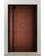 LIM V12 - aluminium front door covered sublimated wood