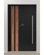 LIM V28 - aluminium entrance door with wooden decor