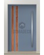 LIM V28 - aluminium entrance door with wooden decor