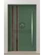 LIM V28 - aluminium entrance door with wooden decor
