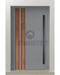 LIM V28 - aluminium entrance door with wooden decor