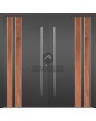 LIM v28 double - double aluminium entrance door with wooden decor