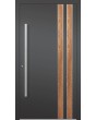 LIM V28 - aluminium entrance door with wooden decor