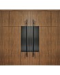 LIM v35 double - double aluminium front door with wooden texture and decor