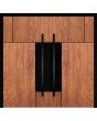 LIM v35 double - double aluminium front door with wooden texture and decor