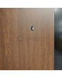 LIM V35 - aluminium wooden texture front door with decor