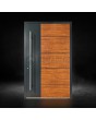 LIM V36 - aluminium front door with wooden decor