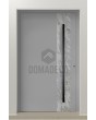 LIM V41 - aluminium front door covered with white rock stone texture