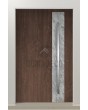 LIM V41 - aluminium front door covered with white rock stone texture