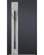 LIM V41 - aluminium front door covered with white rock stone texture