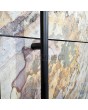 LIM V46 double - aluminium double front door with sand rock stone