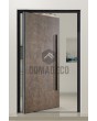 PIVOT V53 - rust aluminium pivot door covered with rust sintered quartz