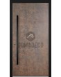 LIM V53 - rust aluminium entry door covered with corten sintered quartz