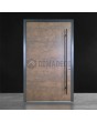 PIVOT V53 - rust aluminium pivot door covered with rust sintered quartz