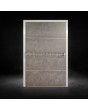 Aluminium pivot door covered with sintered quartz