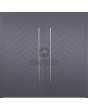 LIM v61 double - aluminium double door with herringbone stripes