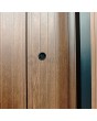 PIVOT V62 - aluminium pivot entry door with vertical milling