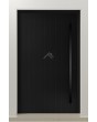 PIVOT V62 - aluminium pivot entry door with vertical milling