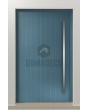 PIVOT V62 - aluminium pivot entry door with vertical milling