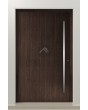 PIVOT V62 - aluminium pivot entry door with vertical milling