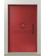 PIVOT V62 - aluminium pivot entry door with vertical milling