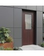 Mahogany metal front door with window
