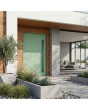 Green modern aluminium house front door