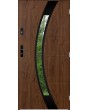 Sta Andromeda noir - single external metal door with black frame around glass
