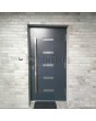 Anthracite contemporary aluminum front door