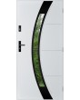 Sta Andromeda noir - single external metal door with black frame around glass