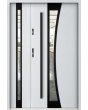Sta Gemini Duo Noir - modern steel entrance door with side panel