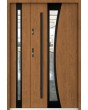Sta Gemini Duo Noir - modern steel entrance door with side panel