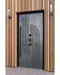 LIM M13 - aluminium door with grey texture of milled metal
