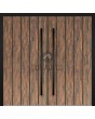 LIM WOODLINE 2 Double - aluminium double door covered Tambora High Pressure Laminate wood imitation