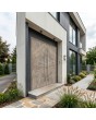 LIM WOODLINE 3 Double - aluminum double door covered Fir Platinum wood imitation