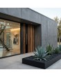 Aluminium wood-like entry door covered Barrique Oak HPL 