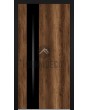 LIM WOODLINE 5 - aluminium wood-like entry door covered Barrique Oak High Pressure Laminate