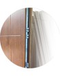 custom configuration - STA steel front door with left sidelight, glass panel (view from the outside)