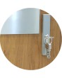 custom configuration - STA modern steel door with left and right sidelight / glass panel