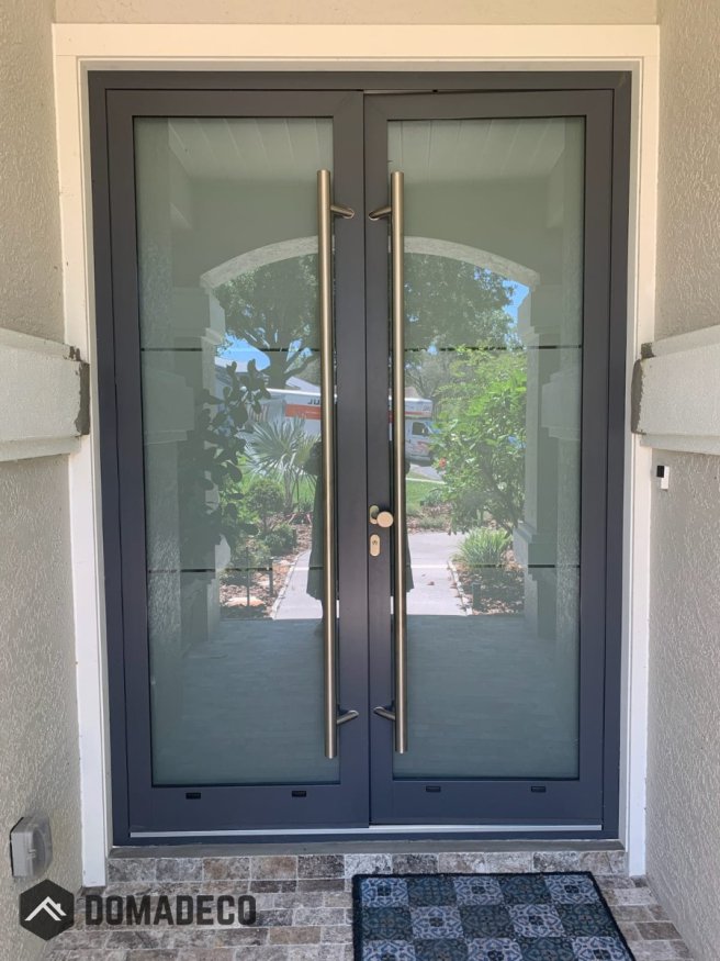 LIM BATCH GLASS double french security glass entry door